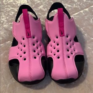 Pink nike sandals